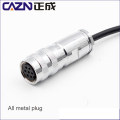 M16 C091 male cable metal connector 3pole 5pole 17pole crimp straight metal screw locking IP67